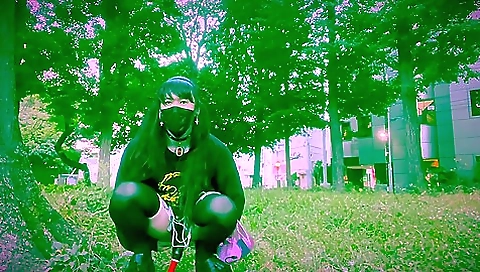 Transsexual girl does nothing but masturbate in solo movie