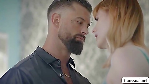 Sexy redhead getting her asshole drilled in a hot anal video