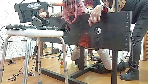 Busty brunette with a tight body is fucked with a gagging mouth