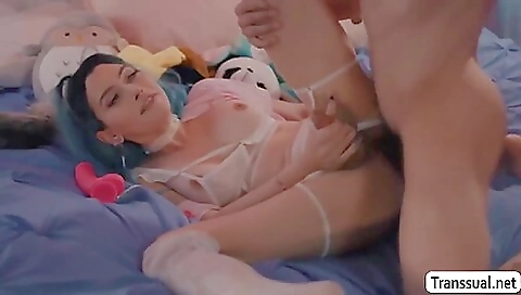 Slutty big tit lover moans anal fucking with a dildo