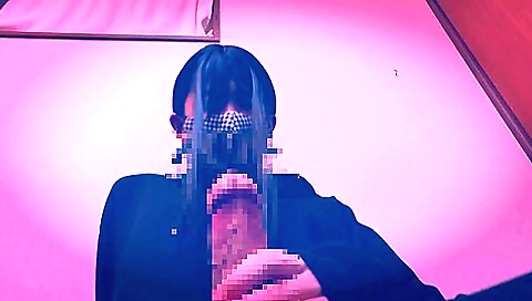 Japanese girl with a face mask gets her pussy fucked