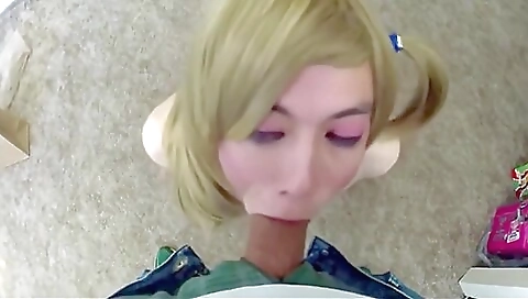 Deepthroat blowjob and oral sex with tranny 3d video