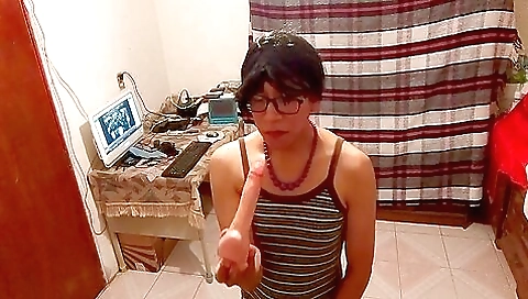 Mexican pornstar in sexy lingerie enjoys big dildo sex