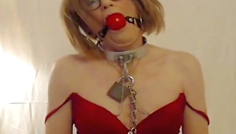 British stepdaughter is in bondage suit and a black skirt