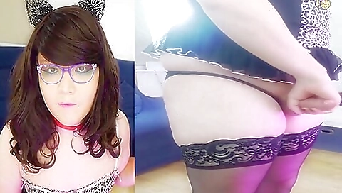 Amateur brunette plays with a cock in a solo video