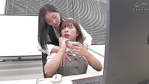 Asian with a sexy face giving a hot lingerie porn video